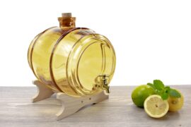 Drankdispenser met Kraantje | Likeurvat | Glas | Bruin | 2L
