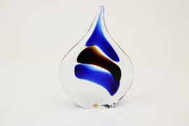 Glass gift Crystal Drop Black and Blue