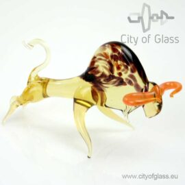 Glass figurine Bull by Loranto