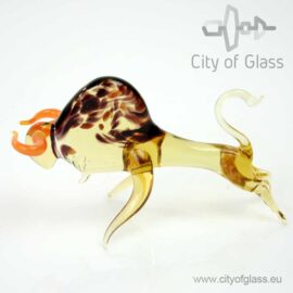 Glass figurine Bull by Loranto