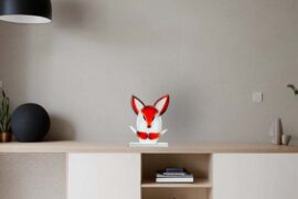Fusion Glass Fox Big | Fusing glass | Art Glass | Luxury Object |