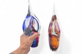 Luxury Urn Spear Blue | Mini Urn | Handmade in Europe
