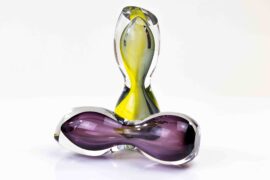 Glass Object ‘Hourglass’ by Remigijus Kriukas