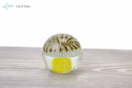 Glass ball Brown with bubbles