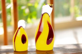Glazen pinguïn van Loranto – geel