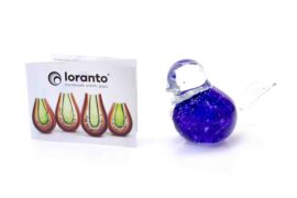 Glazen vogeltje van Loranto – Blauw met bubbels