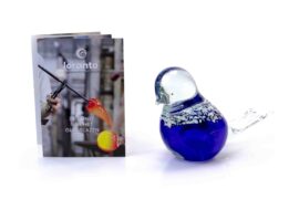 Glass bird by Loranto – blue