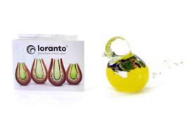 Glass bird by Loranto – yellow