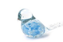 Glass bird by Loranto – azure blue