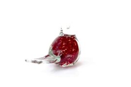Glass bird by Loranto – red