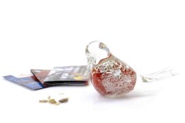 Glass bird by Loranto – red