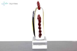 Kristallen object Haan van Rysz – 27 cm