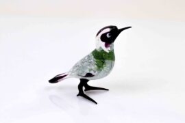Glascadeau Huismus Groen | Glazen Vogel | Glazen dieren | Decoraties