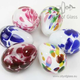 Kleurig glazen ei van Loranto – 7 cm