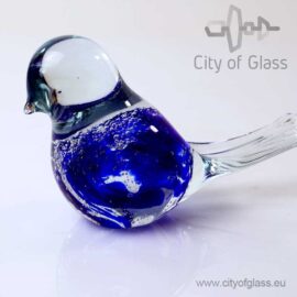 Glass bird by Loranto – cobalt blue