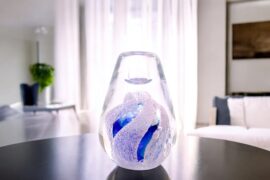 Kristallen Kandelaar Blauw | Remigijus Kriukas | Exclusief Kristal