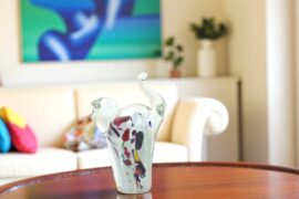 Glass Cat White Color | Luxury decoration from Europe