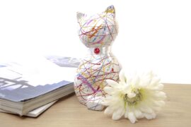 Mini Urn | Kat | Paint | Witte Urn | Katten Urn | Urnen | Pop Art Urn | Urn voor Katten