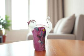 Glass Cat Pink | Luxury decoration from Europe