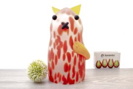 ”The Cat” | Cat of Frosted Glass | Red