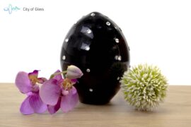 Glass Urn Oval Crystal