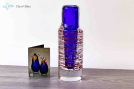Kristallen Vazen Blauw Rood Boheems Kristal