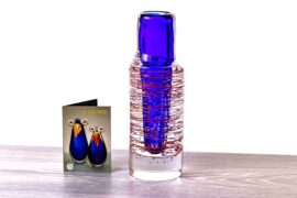 Kristallen Vazen Blauw Rood Boheems Kristal