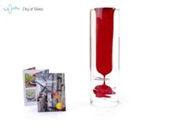 Kristallen vaas Red van V. Solnicka – 27 cm