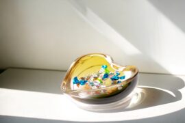 Kristallen kom in hartvorm van Ozzaro – 14 cm en 20 cm