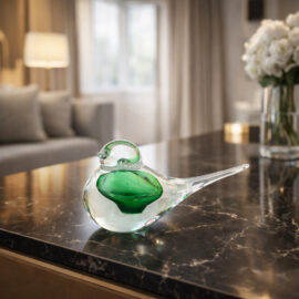 Crystal bird with colorful contrast by Ozzaro – Green