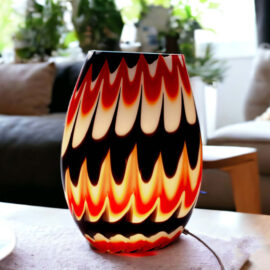 Murano Lamp Rosso Nero | Luxury Lamp | Murano lightning | Glass Lamp