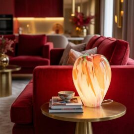 Glass Lamp “Candy” | Round version | H36cm