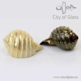 Shell in Murano glass with gold leaf