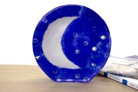 Glazen object ”Night Moon” – 17 cm