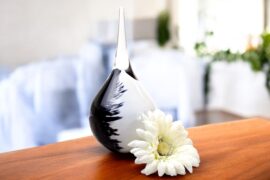 Mini Urn | Druppel 20cm | Urn | ”Ying & Yang” | Glazen Urn | Urnen | Urn Druppels | Luxe Urnen
