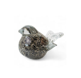 Mini Urn Vogel met vleugels | Zwart & Gouden Decoratie