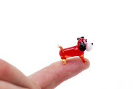 Miniature Glass Dog | Mini glass figures | Glass miniatures | Mini Animals