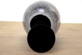 Mini Urn Bohemian Crystal Dust Black Oval