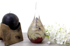 Mini Urn Druppel ”Marble” | Glazen Urn | Luxe Urnen | Urnen Kopen | Amber Urn