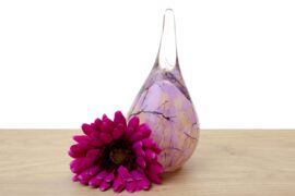 Mini Urn | Druppel | Urn | “Pink Marble” | Glazen Urn | Luxe Urnen | Urnen Kopen