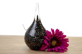 Mini Urn Druppel ”Black & Gold Deco”