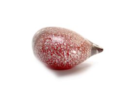 Mini Urn Hart ”Red & Silver” | Glazen Urn | Luxe Urnen | Hart Urn | Rode Hart Urn | Urn Bestellen