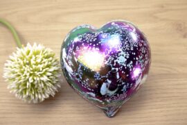 Mini Urn Heart Silver