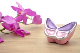 Mini Urn Vlinder ´´Soft Pink´´ | Roze Urn | Kleine Urnen | Luxe Urn | Urn met Vlinder