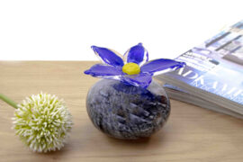 Vergeet-mij-nietje Mini Urn Grijs met Blauw