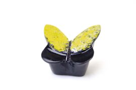 Mini Urn Butterfly | Black & Yellow | Small Urns for the Home