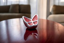 Mini Urn | Urn | Vlinder | Rood | Kleine Urnen | Luxe Urn | Urnen Kopen