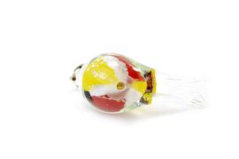 Mini Urn Bird Red Yellow Black