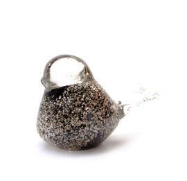 Mini Urn | Vogel | Urn | Zwart met Gouden Decoratie Urn | Glazen Urn | Luxe Urnen