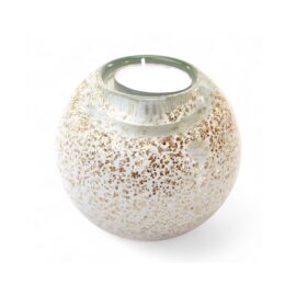 Mini Urn | Waxinelichthouder | Urn | “Wit & Goud” | Glazen Urnen